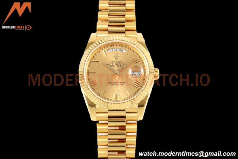 Rolex - DayDate 228238 Gain Weight 40mm Flt Pres YG/YG Gold/Rmn KF VR3255