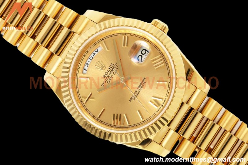 Rolex - DayDate 228238 Gain Weight 40mm Flt Pres YG/YG Gold/Rmn KF VR3255