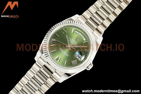 Rolex - DayDate 228239 Gain Weight 40mm Flt Pres SS/SS Grn/Rmn KF VR3255