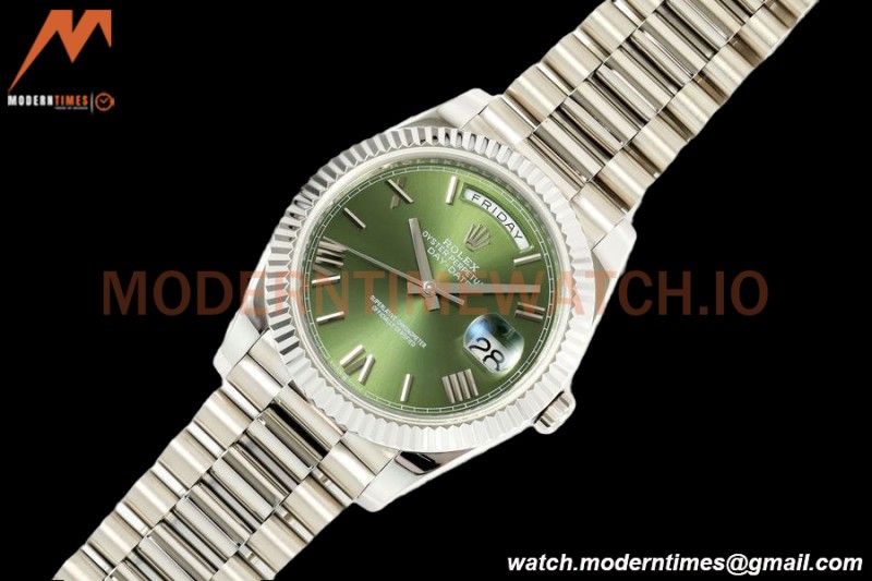 Rolex - DayDate 228239 Gain Weight 40mm Flt Pres SS/SS Grn/Rmn KF VR3255