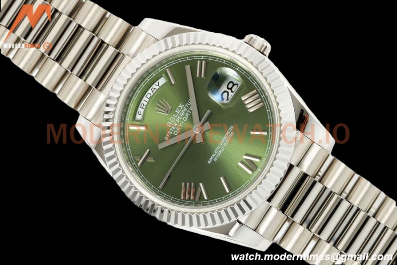 Rolex - DayDate 228239 Gain Weight 40mm Flt Pres SS/SS Grn/Rmn KF VR3255
