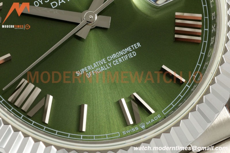Rolex - DayDate 228239 Gain Weight 40mm Flt Pres SS/SS Grn/Rmn KF VR3255