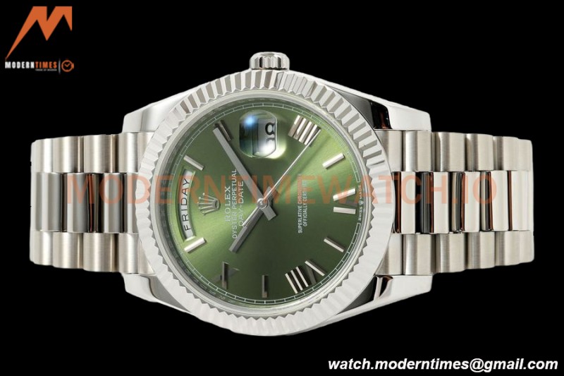 Rolex - DayDate 228239 Gain Weight 40mm Flt Pres SS/SS Grn/Rmn KF VR3255