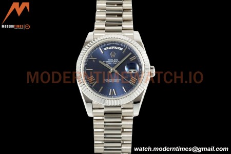 Rolex - DayDate 228239 Gain Weight 40mm Flt Pres SS/SS Blue/Rmn KF VR3255