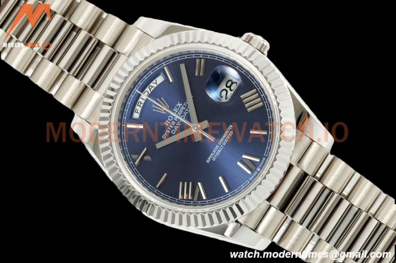 Rolex - DayDate 228239 Gain Weight 40mm Flt Pres SS/SS Blue/Rmn KF VR3255