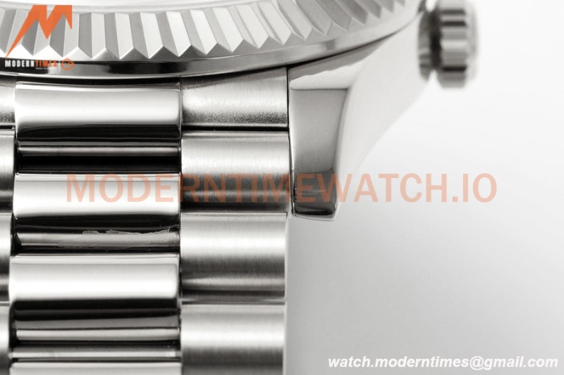 Rolex - DayDate 228239 Gain Weight 40mm Flt Pres SS/SS Silv/Dia KF VR3255
