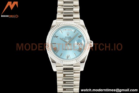 Rolex - DayDate 228236 Gain Weight 40mm Flt Pres SS/SS I-Blu/Rmn KF VR3255
