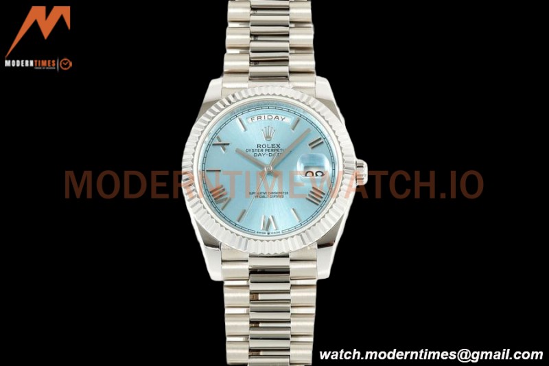 Rolex - DayDate 228236 Gain Weight 40mm Flt Pres SS/SS I-Blu/Rmn KF VR3255