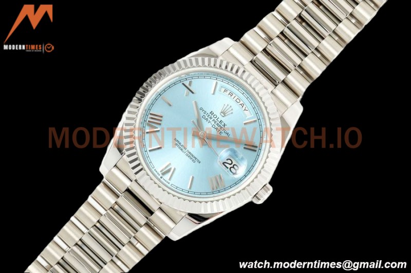 Rolex - DayDate 228236 Gain Weight 40mm Flt Pres SS/SS I-Blu/Rmn KF VR3255