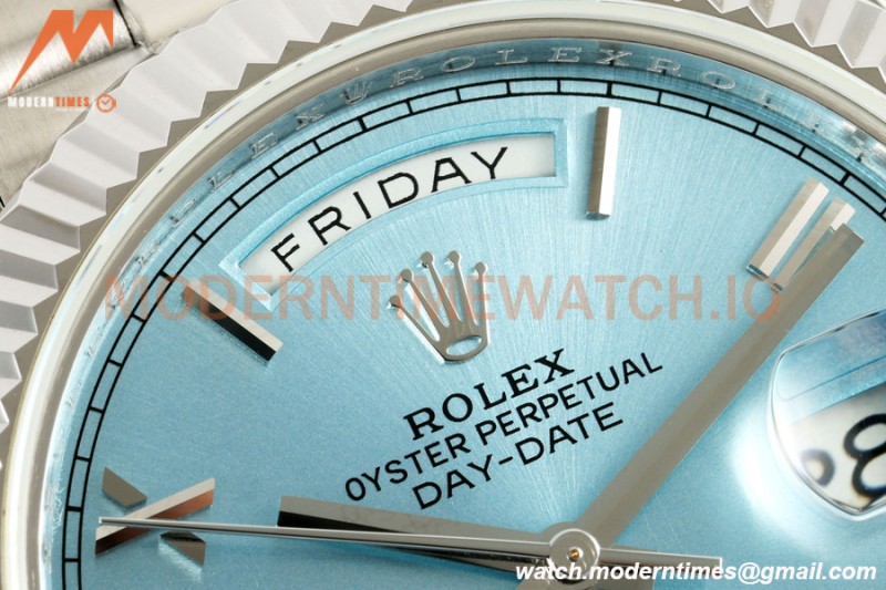 Rolex - DayDate 228236 Gain Weight 40mm Flt Pres SS/SS I-Blu/Rmn KF VR3255