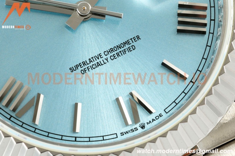 Rolex - DayDate 228236 Gain Weight 40mm Flt Pres SS/SS I-Blu/Rmn KF VR3255