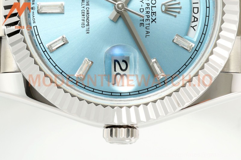 Rolex - DayDate 228236 Gain Weight 40mm Flt Pres SS/SS I-Blu/Dia KF VR3255