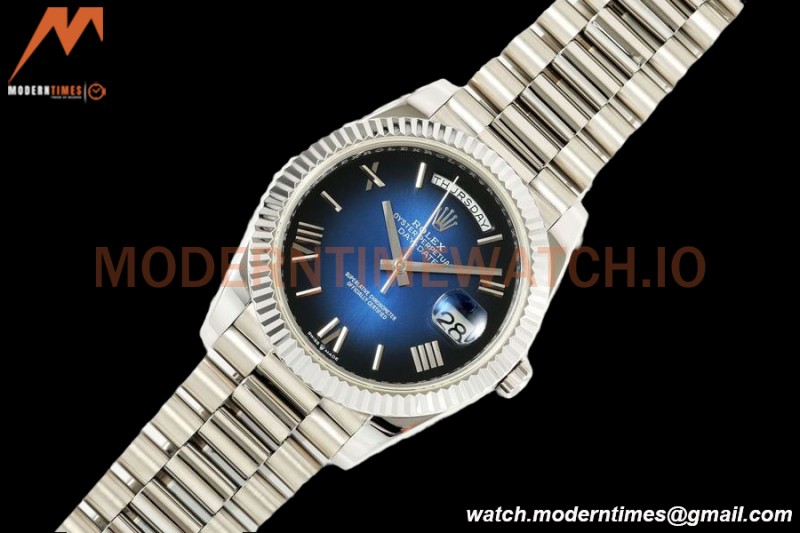 Rolex - DayDate 228239 Gain Weight 40mm Flt Pres SS/SS Blu Ombre/Rmn KF VR3255