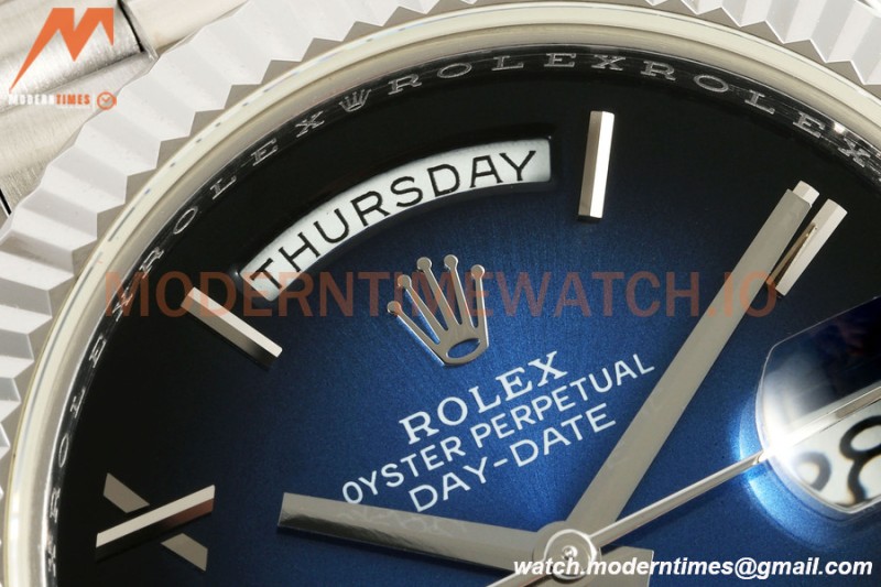 Rolex - DayDate 228239 Gain Weight 40mm Flt Pres SS/SS Blu Ombre/Rmn KF VR3255