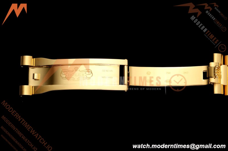 Rolex - DayDate 128238 Gain Weight 36mm Flt Pres YG/YG Grn/Dia KF A2836 | 롤렉스 - 데이데이트 128238 게인 웨이트 36mm 플랫 프레스 YG/YG 그린/다이아 KF A2836