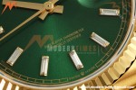 Rolex - DayDate 128238 Gain Weight 36mm Flt Pres YG/YG Grn/Dia KF A2836 | 롤렉스 - 데이데이트 128238 게인 웨이트 36mm 플랫 프레스 YG/YG 그린/다이아 KF A2836