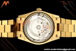 Rolex - DayDate 128238 Gain Weight 36mm Flt Pres YG/YG Grn/Dia KF A2836 | 롤렉스 - 데이데이트 128238 게인 웨이트 36mm 플랫 프레스 YG/YG 그린/다이아 KF A2836
