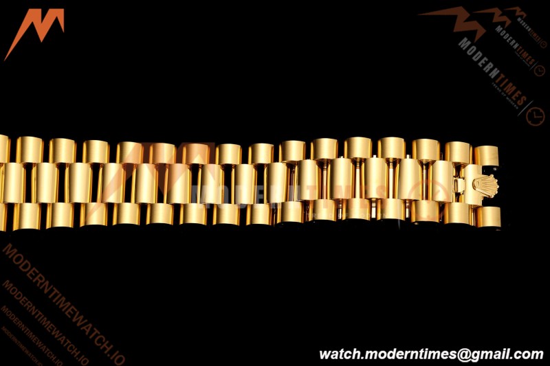 Rolex - DayDate 128238 Gain Weight 36mm Flt Pres YG/YG Gold/Dia KF A2836