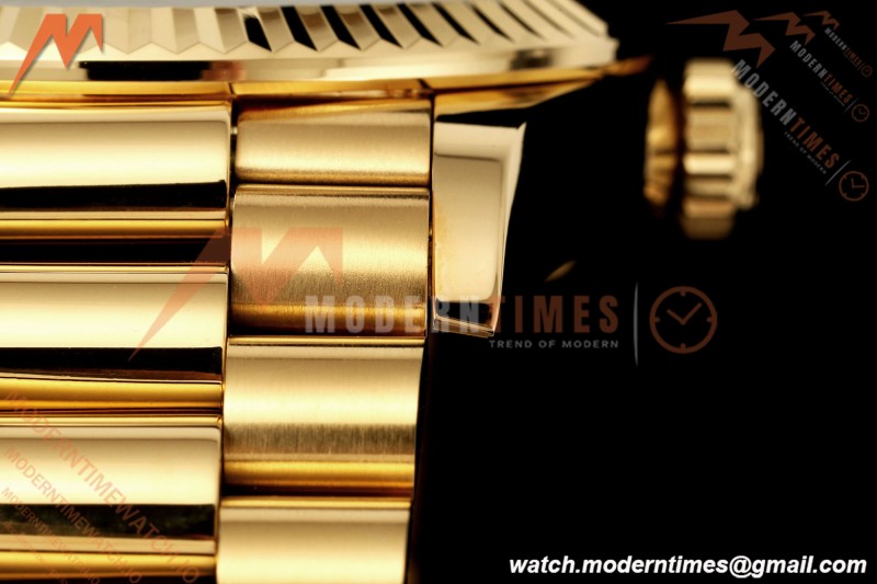 Rolex - DayDate 128238 Gain Weight 36mm Flt Pres YG/YG Gold/Dia KF A2836