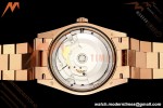 Rolex - DayDate 128235 Gain Weight 36mm Flt Pres RG/RG Silv/Dia KF A2836 | 롤렉스 - 데이데이트 128235 게인 웨이트 36mm 플랫 프레스 RG/RG 실버/다이아 KF A2836