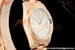 Rolex - DayDate 128235 Gain Weight 36mm Flt Pres RG/RG Silv/Dia KF A2836 | 롤렉스 - 데이데이트 128235 게인 웨이트 36mm 플랫 프레스 RG/RG 실버/다이아 KF A2836