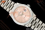 Rolex - DayDate 128239 Gain Weight 36mm Flt Pres SS/SS Pink/Dia KF A2836