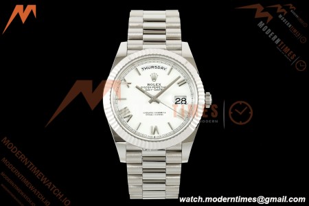 Rolex - DayDate 228239 Gain Weight 40mm Flt Pres SS/SS Wht/Rmn VSF DD3255