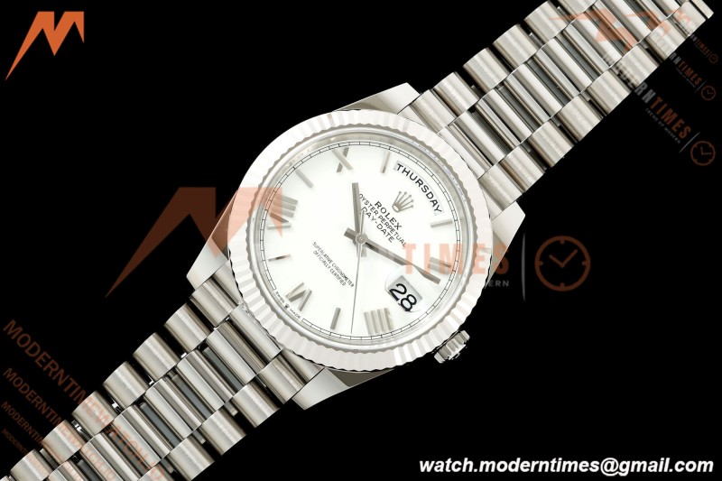 Rolex - DayDate 228239 Gain Weight 40mm Flt Pres SS/SS Wht/Rmn VSF DD3255
