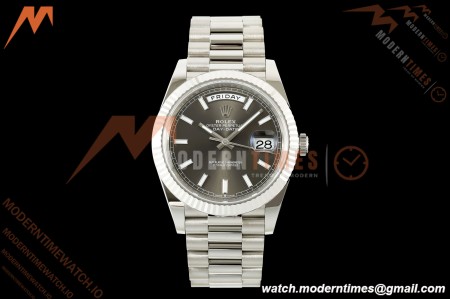 Rolex - DayDate 228239 Gain Weight 40mm Flt Pres SS/SS Gry/Stk VSF DD3255