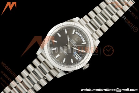 Rolex - DayDate 228239 Gain Weight 40mm Flt Pres SS/SS Gry/Stk VSF DD3255
