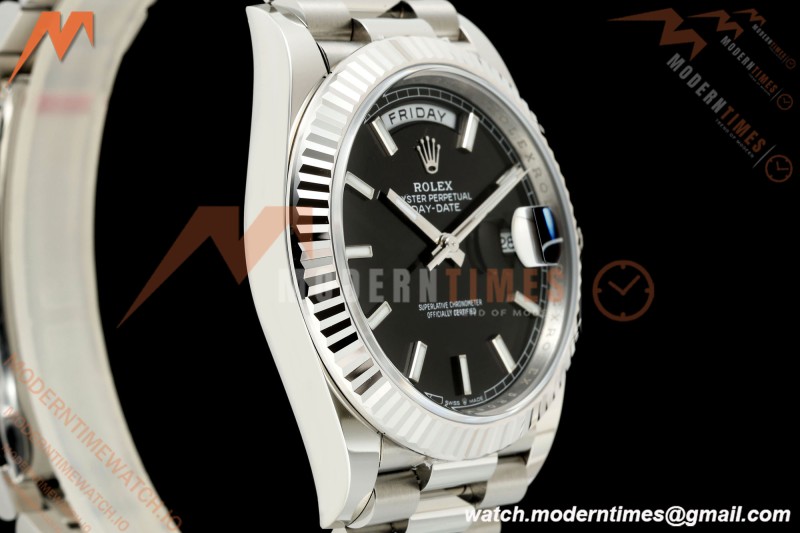 Rolex - DayDate 228239 Gain Weight 40mm Flt Pres SS/SS Blk/Stk VSF DD3255