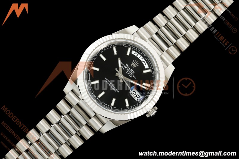 Rolex - DayDate 228239 Gain Weight 40mm Flt Pres SS/SS Blk/Stk VSF DD3255