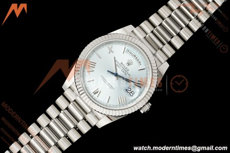 Rolex - DayDate 228236 Gain Weight 40mm Flt Pres SS/SS Ice Blue/Rmn VSF DD3255