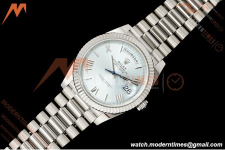 Rolex - DayDate 228236 Gain Weight 40mm Flt Pres SS/SS Ice Blue/Rmn VSF DD3255