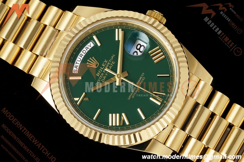 Rolex - DayDate 228238 Gain Weight 40mm Flt Pres YG/YG Grn/Rmn VSF DD3255
