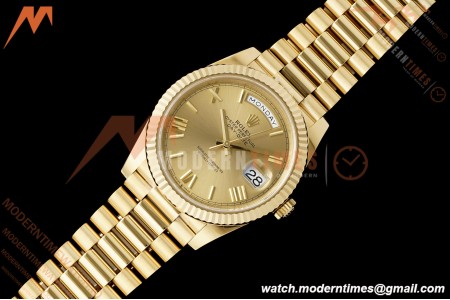 Rolex - DayDate 228238 Gain Weight 40mm Flt Pres YG/YG Champ/Rmn VSF DD3255
