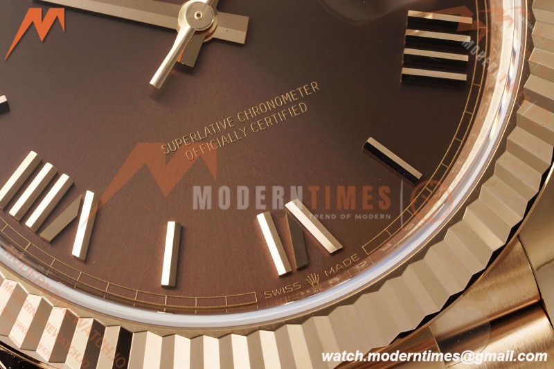 Rolex - DayDate 228235 Gain Weight 40mm Flt Pres RG/RG Brn/Rmn VSF DD3255