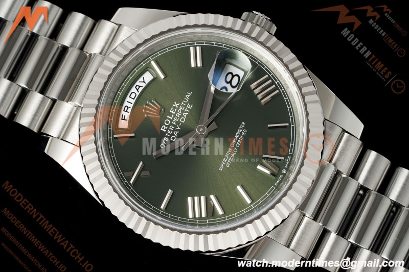 Rolex - DayDate 228239 Gain Weight 40mm Flt Pres SS/SS Grn/Rmn VSF V2 DD3255