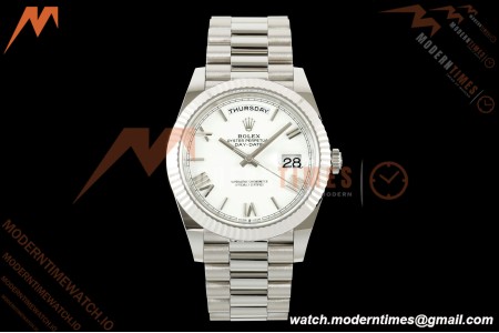 Rolex - DayDate 228239 Gain Weight 40mm Flt Pres SS/SS Wht/Rmn VSF V2 DD3255