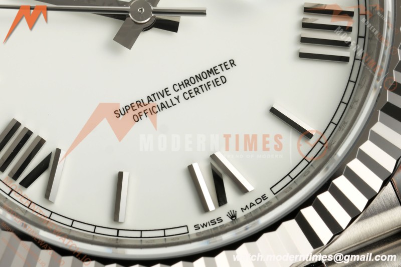 Rolex - DayDate 228239 Gain Weight 40mm Flt Pres SS/SS Wht/Rmn VSF V2 DD3255