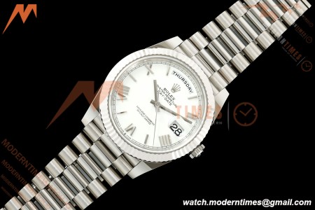 Rolex - DayDate 228239 Gain Weight 40mm Flt Pres SS/SS Wht/Rmn VSF V2 DD3255