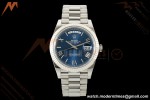 Rolex - DayDate 228239 Gain Weight 40mm Flt Pres SS/SS Blu/Rmn VSF V2 DD3255 | 롤렉스 - 데이데이트 228239 Gain Weight 40mm 플루티드 프레지던트 스테인리스 스틸/스테인리스 스틸 블루/로마 숫자 VSF V2 DD3255