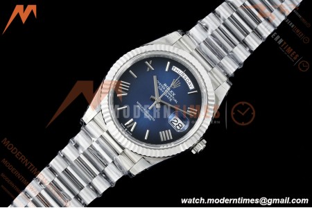 Rolex - DayDate 228239 Gain Weight 40mm Flt Pres SS/SS Blue Ombre/Rmn VSF V2 DD3255