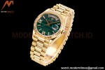 Rolex - DayDate 36mm 128238 Flt Pres YG/YG Malachite Green RAF A2836