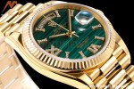 Rolex - DayDate 36mm 128238 Flt Pres YG/YG Malachite Green RAF A2836