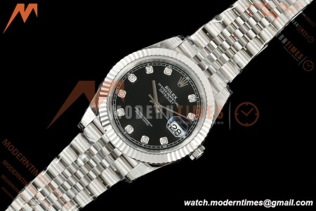 Rolex - Datejust 126334 41mm Jub Flt 904L SS/SS Blk/Dia VSF DD3235