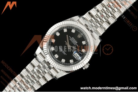 Rolex - Datejust 126334 41mm Jub Flt 904L SS/SS Blk/Dia VSF DD3235