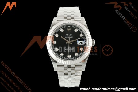 Rolex - Datejust 126334 41mm Jub Flt 904L SS/SS Blk/Dia VSF DD3235