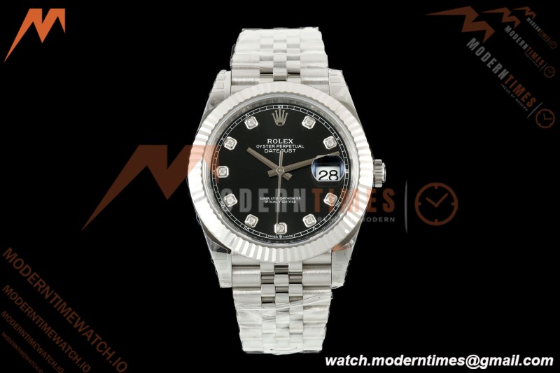 Rolex - Datejust 126334 41mm Jub Flt 904L SS/SS Blk/Dia VSF DD3235