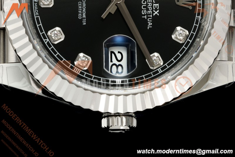 Rolex - Datejust 126334 41mm Jub Flt 904L SS/SS Blk/Dia VSF DD3235